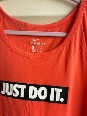Nike Coral-Orange 'JUST DO IT.' Graphic Tank